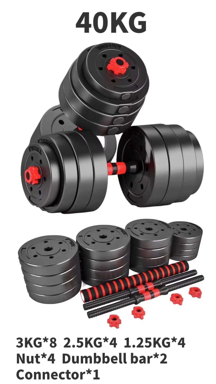 40kg Cement Dumbbell set